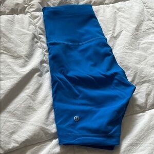 Lululemon bright blue biker athletic tight shorts